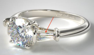 14K White Gold Tapered Baguette Diamond Engagement Ring - James Allen