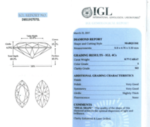 Clarity-Enhanced Diamond Certificate