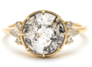 Darby Salt and Pepper Engagement Ring - Sofia Kaman