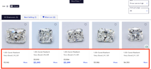 Blue Nile Radiant Cut Diamond Prices