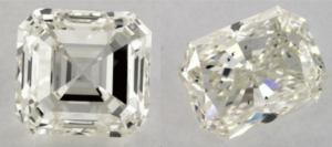 Yellow Asscher and Radiant Cuts