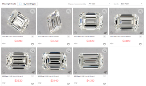 Emerald Cut Diamond Prices