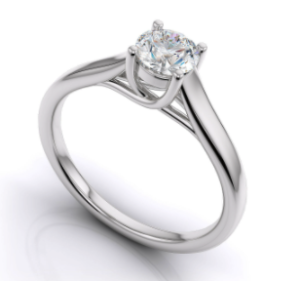 Trellis Setting Diamond Engagement Ring