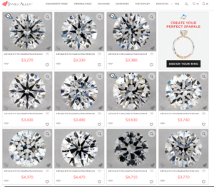 Prices of I1 Diamonds from James Allen