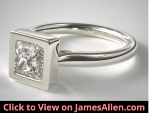 Bezel Set Princess Cut Diamond Ring