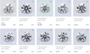 Blue Nile Diamond Selection