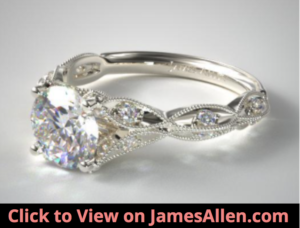 Diamond Ring with Milgrain