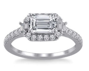 Emerald Cut Engagement Ring from Costco