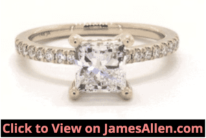 Princess Cut Diamond Petite Pave Ring