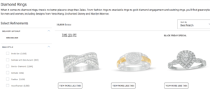 Zales Diamond Ring Selection