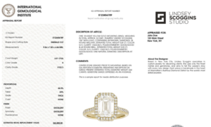 IGI Diamond Certificate with Appraisal