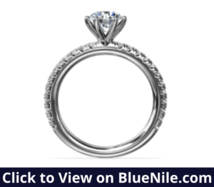 Six-Prong Petite Pave Diamond Ring