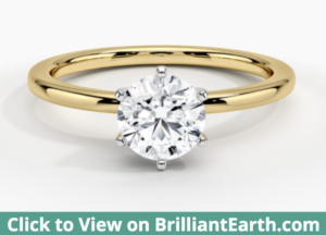 Flat Prong Engagement Ring