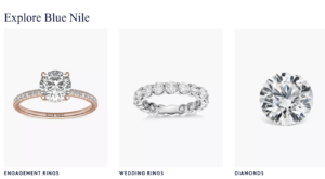 Blue Nile's Jewelry Selection
