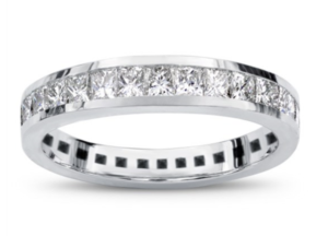 Princess Cut Diamond Eternity Wedding Ring from Adiamor
