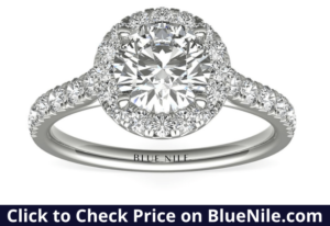 French Pave Halo Engagement Ring from Blue Nile