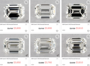 Prices of Emerald Cut Diamonds from James Allen