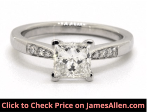 Princess Cut Engagement Ring with V Prongs