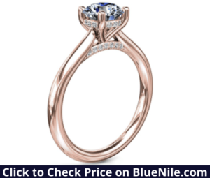 Petite Hidden Halo Diamond Engagement Ring