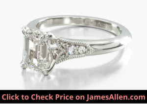 Art-Deco Emerald Cut Diamond Ring