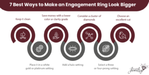How to Make an Engagement Ring Look Bigger Infographic