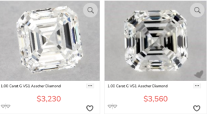 Price of Asscher Cut Diamonds
