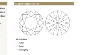 Clarity Characteristics Plot on GIA Diamond Report