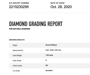 GIA Diamond Report Check