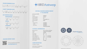 HRD Diamond Grading Report Format