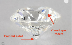 Culet and Facets on Round Cut