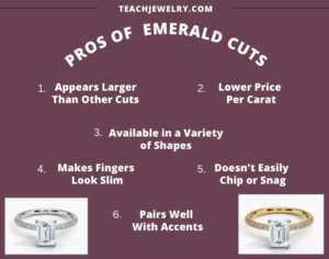 Pros of Emerald Cuts Infographic