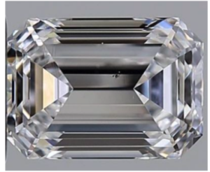 Step-Cut Facets on an Emerald Cut Diamond