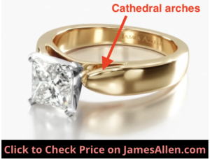 Cathedral Setting with Princess Cut