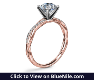G Color Diamond with Rose Gold Setting