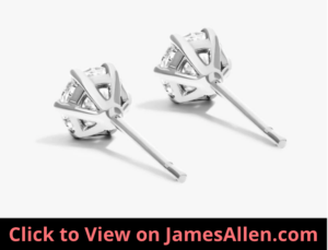 Basket Setting Earrings with Round Cut Diamonds