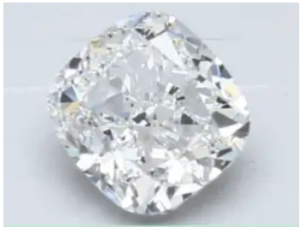 Cushion Cut Diamond with Crushed Ice Facets
