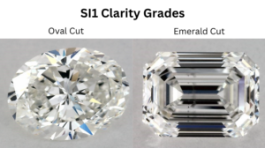 Oval and Emerald Cut Diamonds with SI1 Clarity Grades