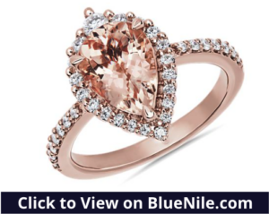 Morganite Ring with Halo