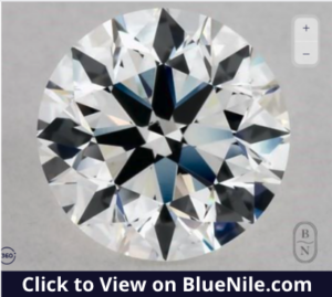 Round-Cut Diamond with Inclusions