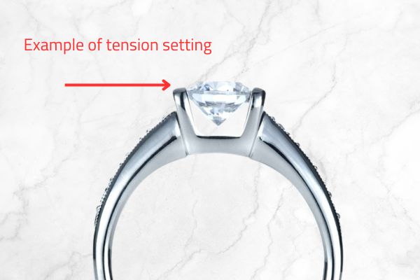 10,000 ring with tension setting