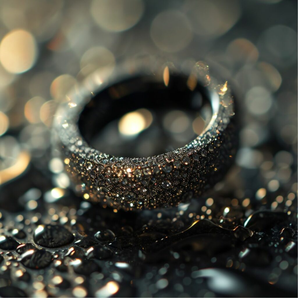 Midnight Shimmer Pave Band.