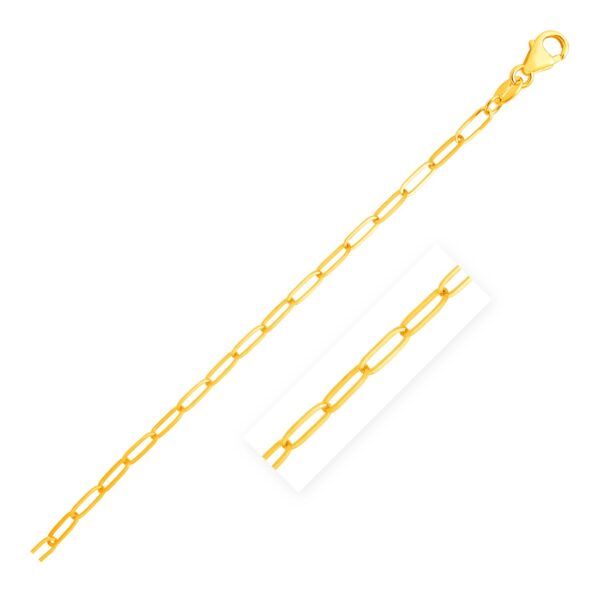 14K Yellow Gold Paperclip Bracelet (3.5mm) - Teach Jewelry - Diamond ...